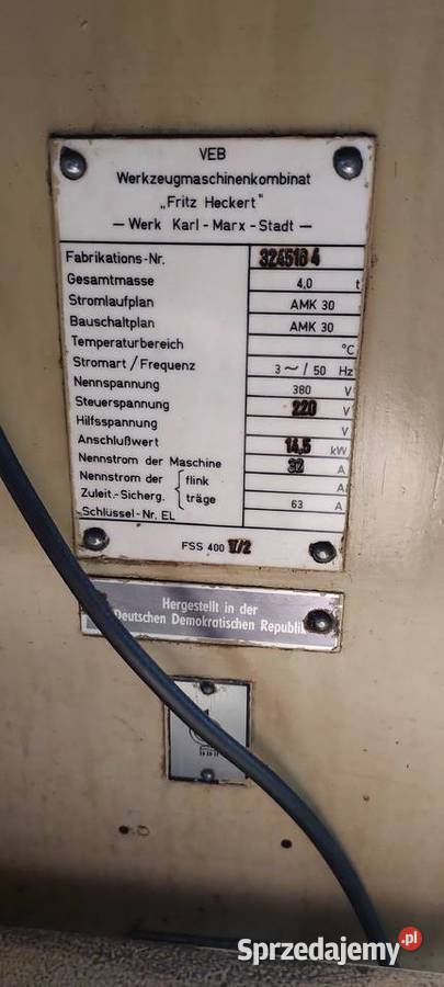 FREZARKĘ PIONOWĄ HECKERT typ FSS 400 V2 Chocianów