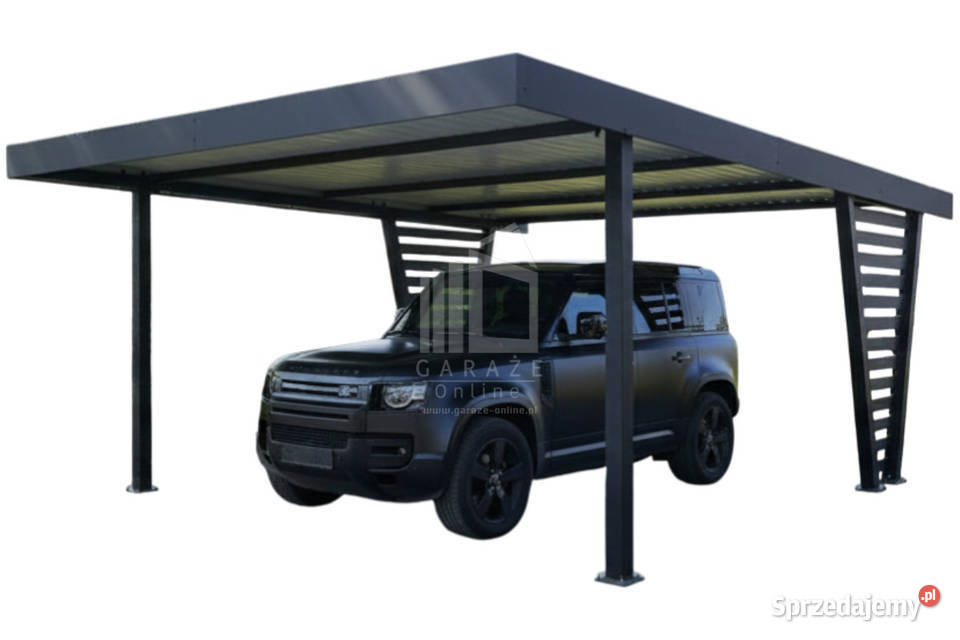 Carport V PREMIUM 45x5m Wypełnienie panelami blacha wielkopolskie Nowy Tomyśl
