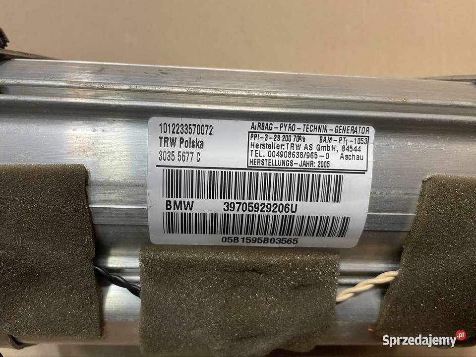 30355677 poduszka powietrzna pasażera airbag bmw