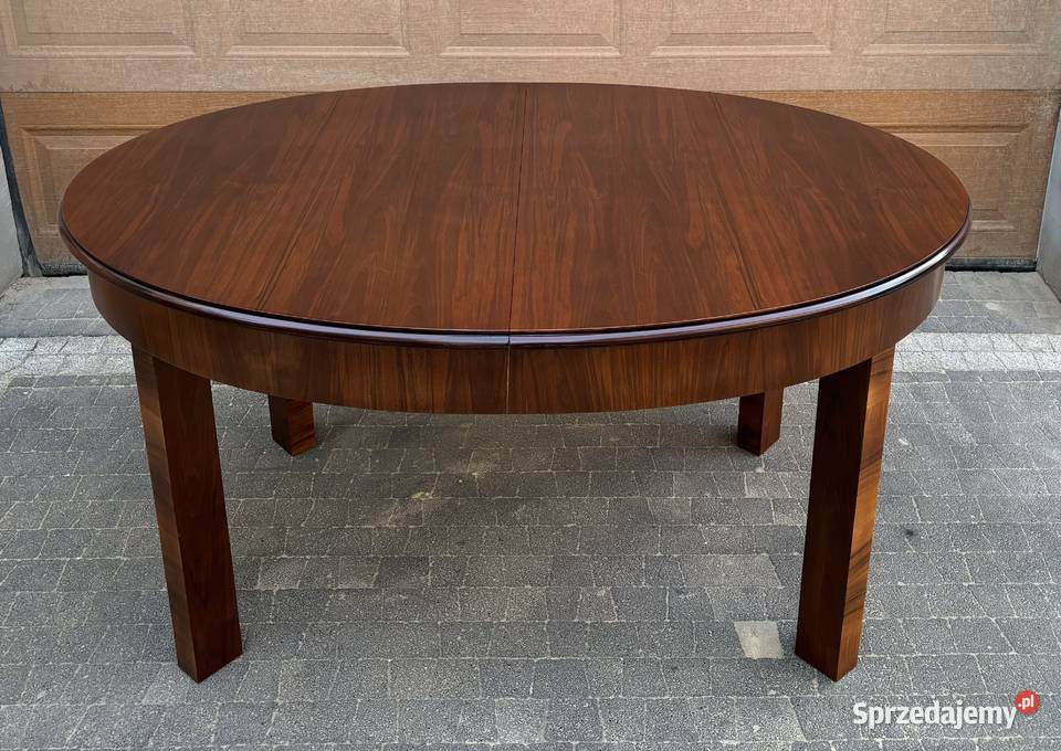 Stół Owalny Orzech ART DECO 306 Rozkładany Do Warszawa