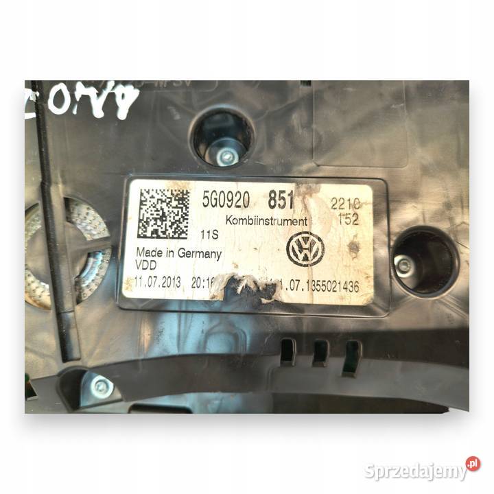 LICZNIK ZEGARY 5G0920851 VW Golf VII 12 TSI lubelskie Chełm sprzedam
