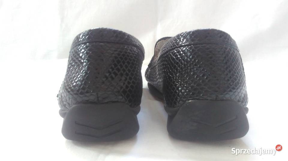 Buty czarne Mokasyny damskie r 375 stan Białystok sprzedam