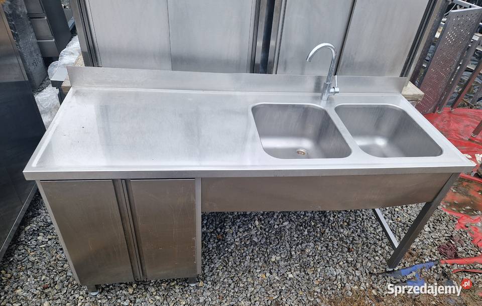 Zlew Gastronomiczny 2 Komorowy Z Drzwiami