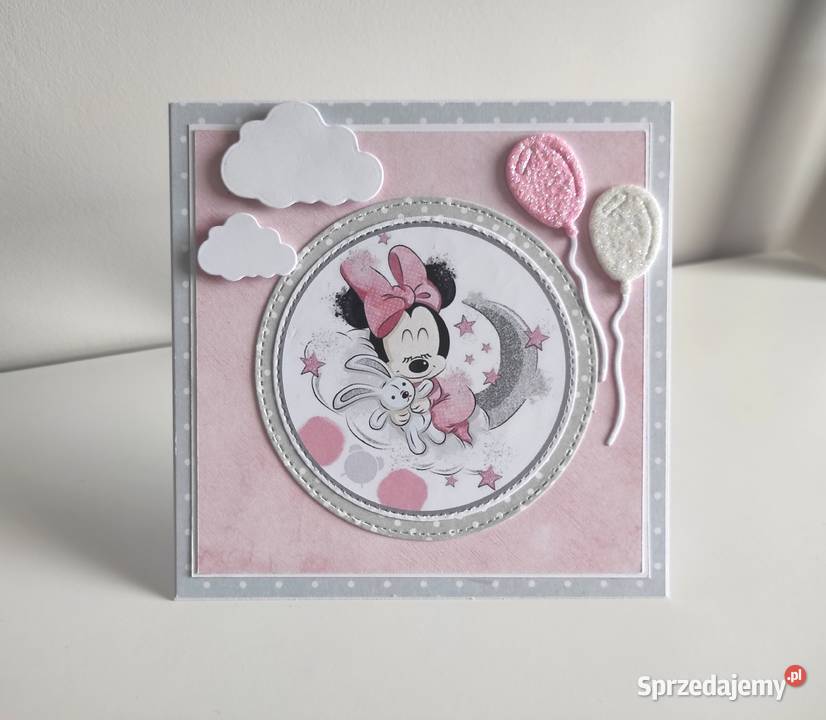 Kartka na Narodziny Roczek Urodziny ręcznie Łódź