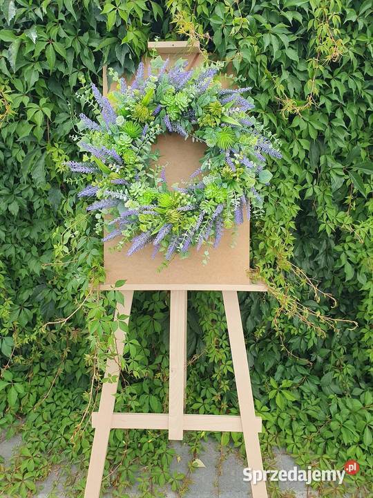 Wianek na drzwi lawendowy okazały 50 wielkopolskie Promnice