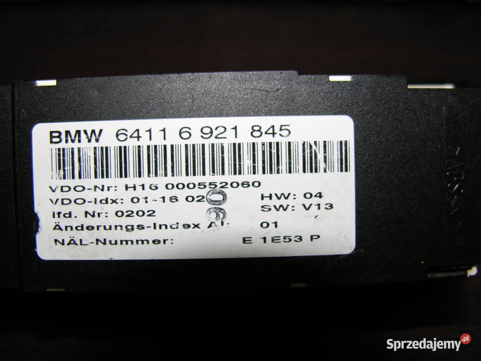 PANEL KLIMATYZACJI BMW 3 E46 9805 64116921845 Warszawa