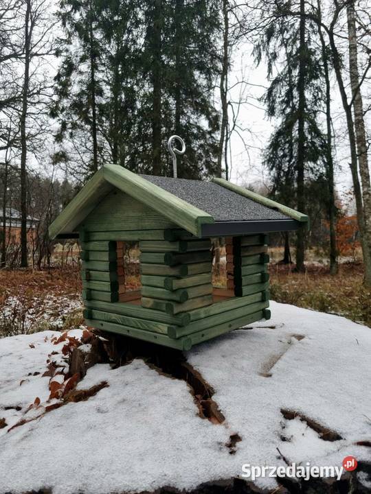 Karmnik ptaków drewniany sosnowy duży SOLIDNY Kalety