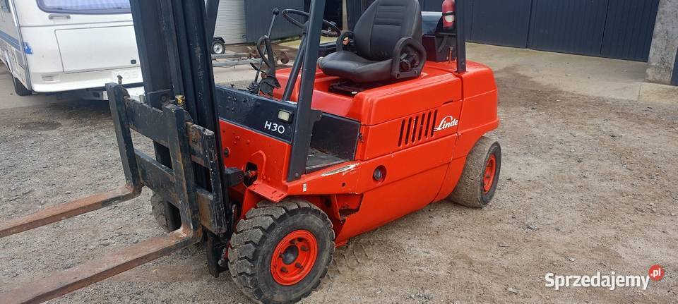 Wózek widłowy Linde h30 LPG duplex 37m gaz Leszno sprzedam