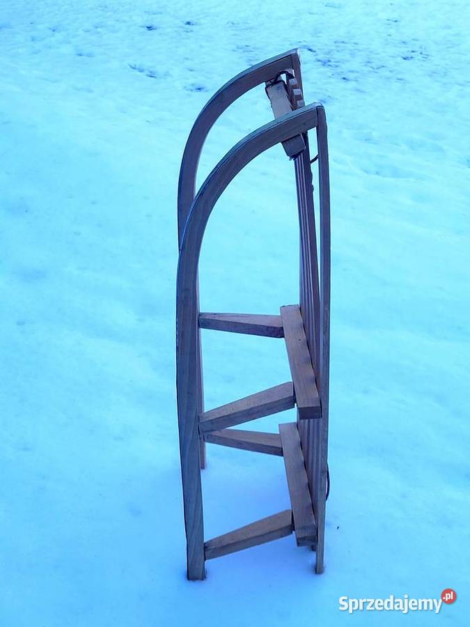 Sanki drewniane dziecięce łódzkie Łódź