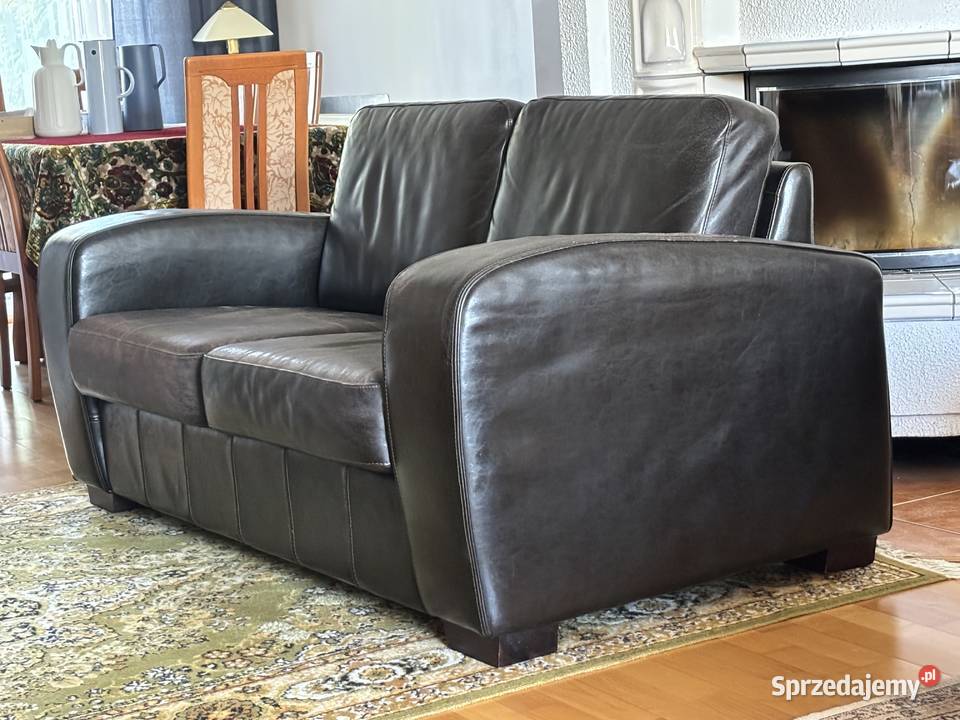 Kanapa dwuosobowa skórzana 83cm zachodniopomorskie Szczecin