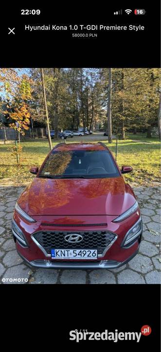 Hyundai kona 1 właściciel immobilizer Zakopane