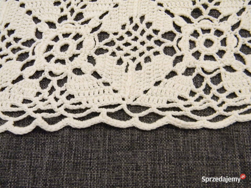 Piękny obrus robiony ręcznie na szydełku Rękodzieło mazowieckie Warszawa