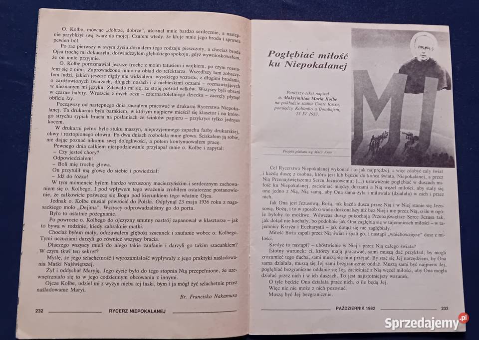 Rycerz Niepokalanej 10 316 październik 1982 r Koźminek