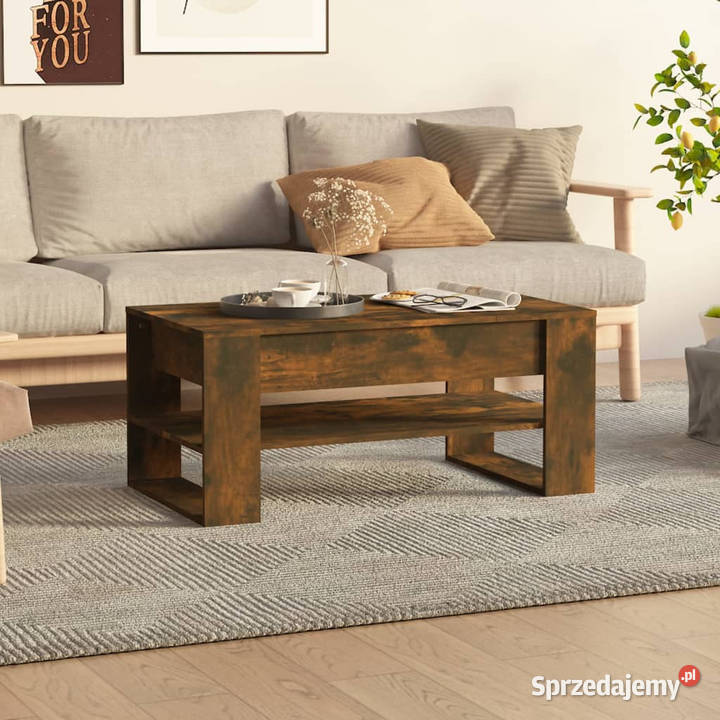 Stolik kawowy przydymiony dąb 102x55x45 WM816928 Warszawa