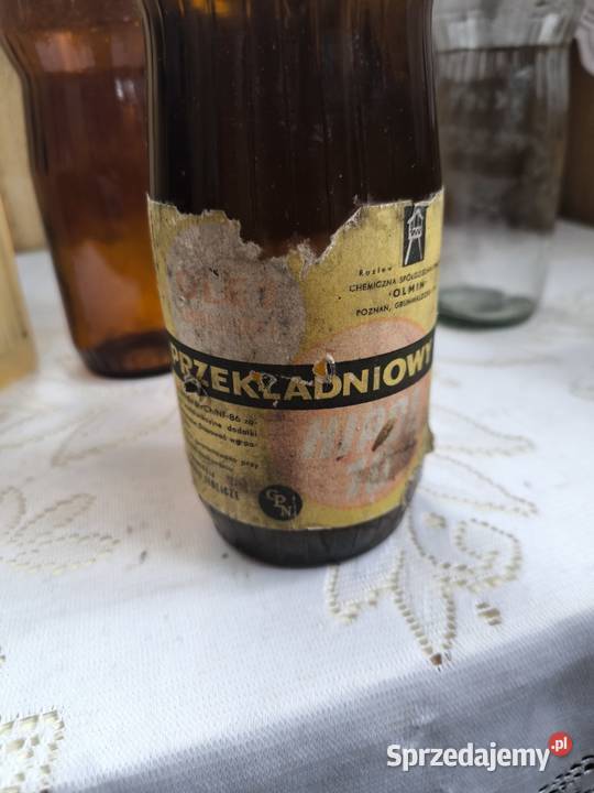 Stare Butelki PRL Motoryzacyjne Olej Samochodowy Dębica