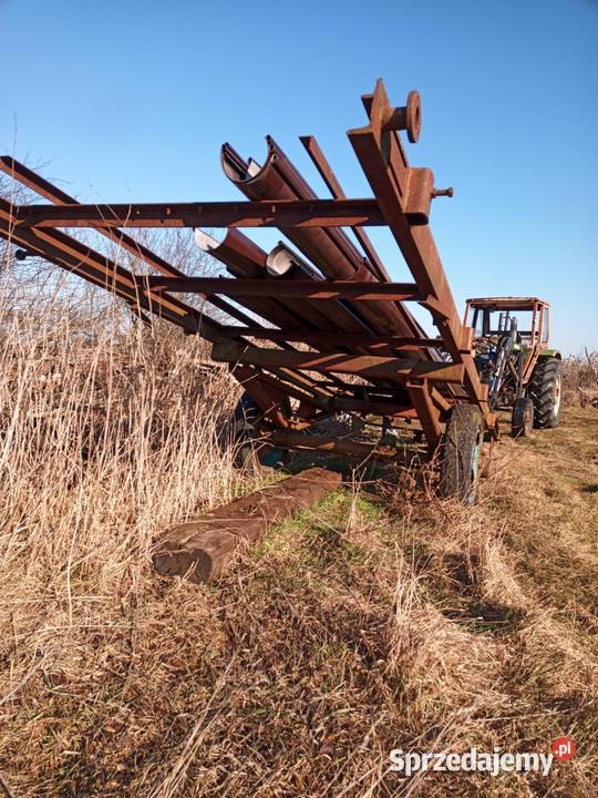 Przyczepa jednoosiowa dłużyca platformapodwozie nieuszkodzony Przyczepy rolnicze sprzedam