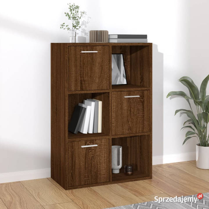 Regał brązowy dąb 60x295x90 WM815455 mazowieckie Warszawa