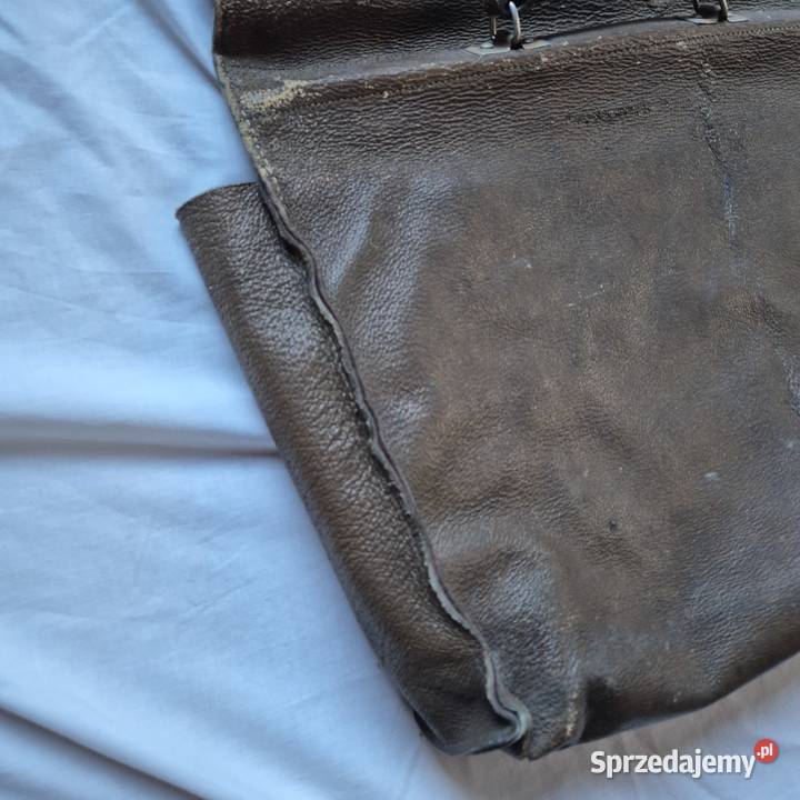 Stara teczka skórzana vintage prl małopolskie Brzesko sprzedam