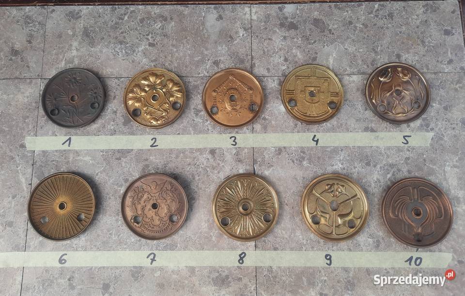 Środek tarczy zegara tłoczony zdobiony w otwór Tczew