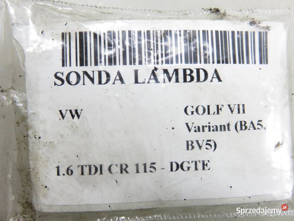 SONDA LAMBDA VW GOLF VII 16 TDI 04L907805DE osobowe