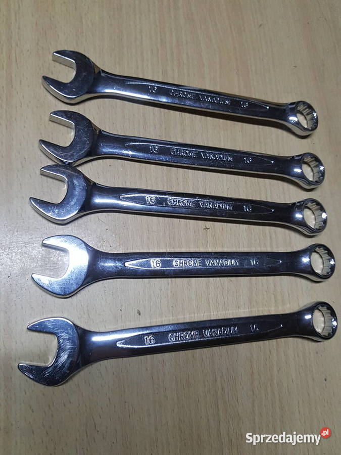 Klucz płasko oczkowy 16 mm stal chromowowanadowa