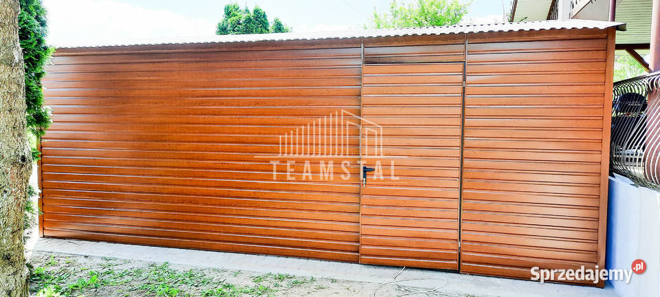 GARAŻ BLASZANY 35m x 6m dwuspad Brama drzwi blacha Wieliczka