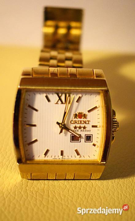 Złoty zegarek Orient Automatic 3 Stars Tonneau