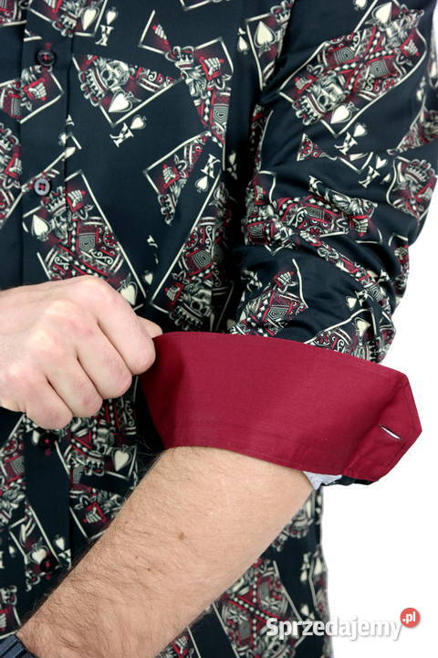 DANIEL BESSI Koszula Męska Fb045 Czarna KARTY wielkopolskie Ostrów Wielkopolski sprzedam
