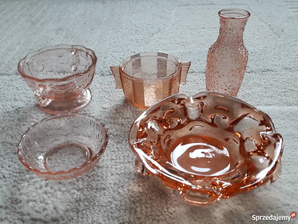 Różowe szkło kuchenne lata 60te Dom i Ogród mazowieckie