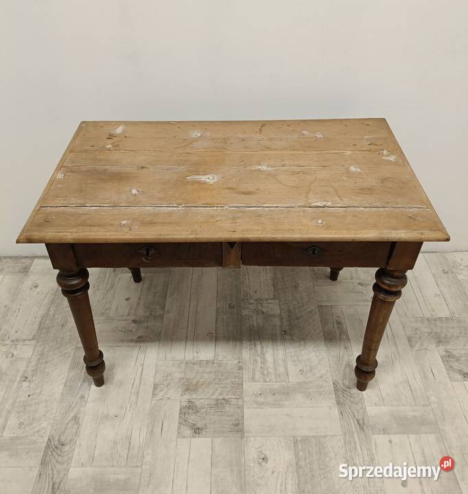 stół wiejski drewniany wintage sosnowy blat Stoły Radomsko