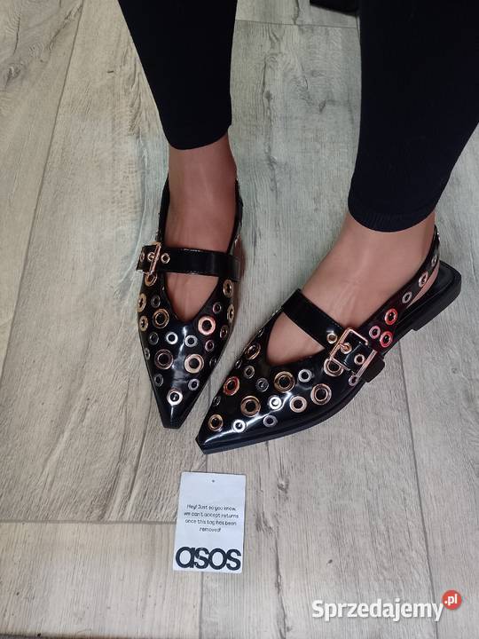 42 Asos DesignBogato zdobione baleriny z odkrytą małopolskie Kraków