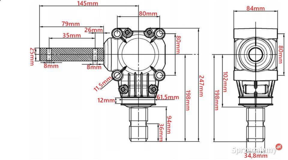 WZMOCNIONA POLSKA przekładnia kątowa do Przedbórz
