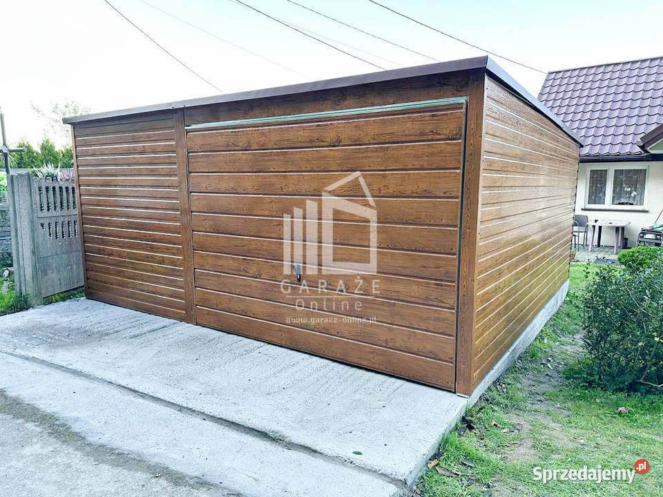 GARAZ BLASZANY 5m x 6m poziom spad tył Brama Płock