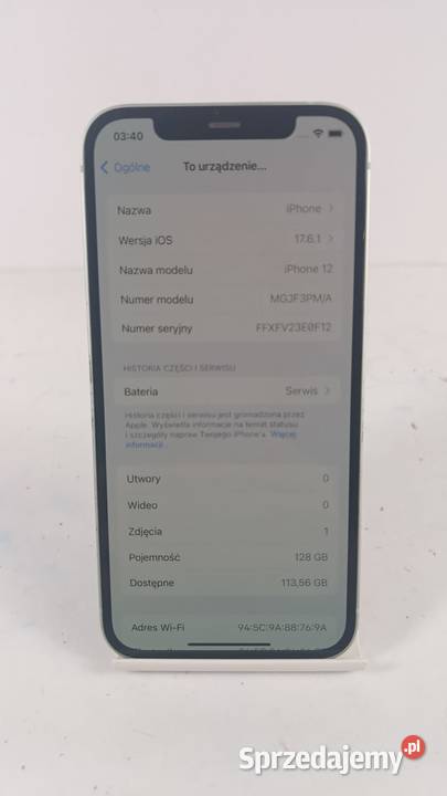Smartfon APPLE iPhone 12 5G 4128GB Apple / iPhone Katowice sprzedam