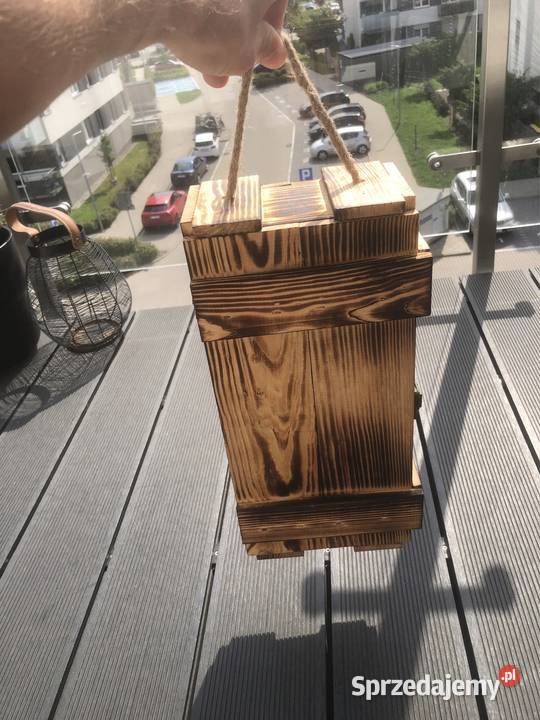 Drewniana skrzynka na wino prezent dekoracja wielkopolskie