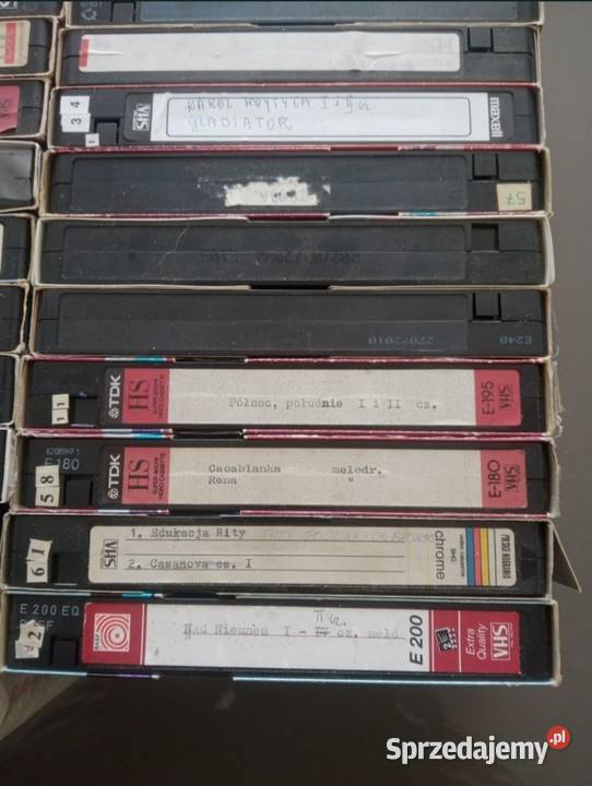 Kasety VHS 100 sztuk sprzedam