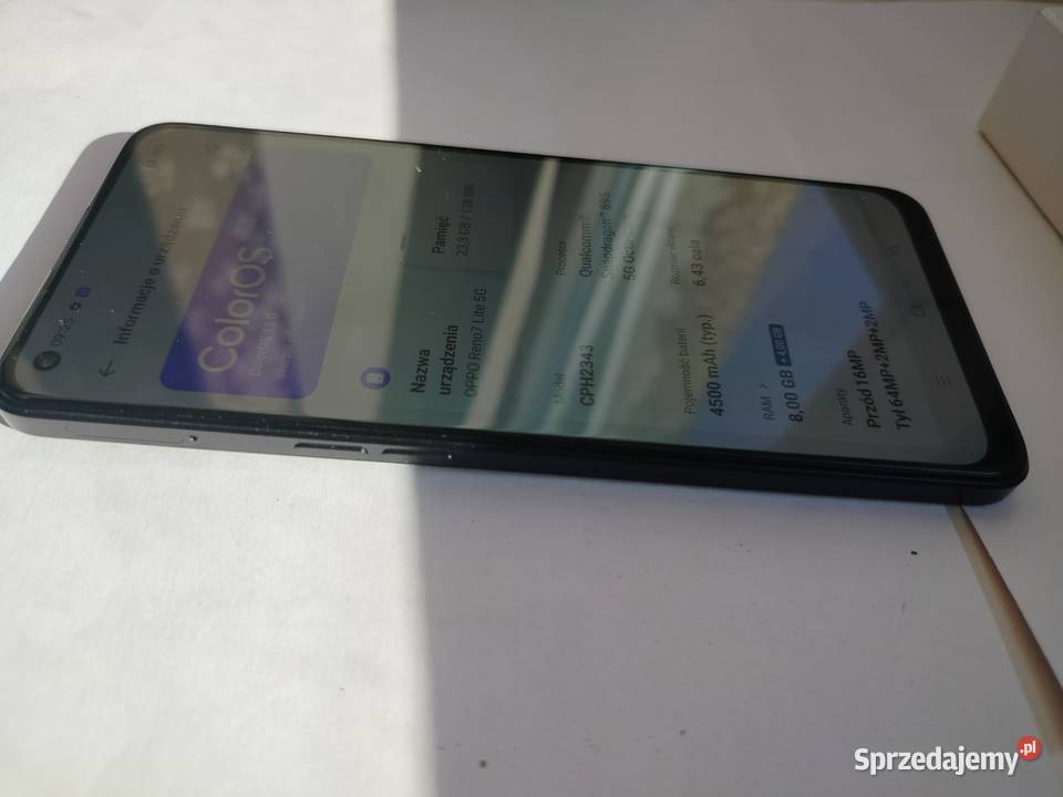 Oppo Reno 7 Lite 5G 8GB128GB Czarny stan lekko Łódź
