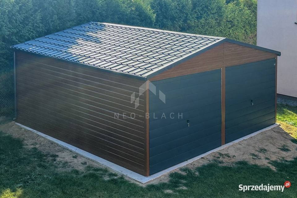 Garaż Blaszany 6x7m Blachodachówka Złoty Dąb Nowy Sącz