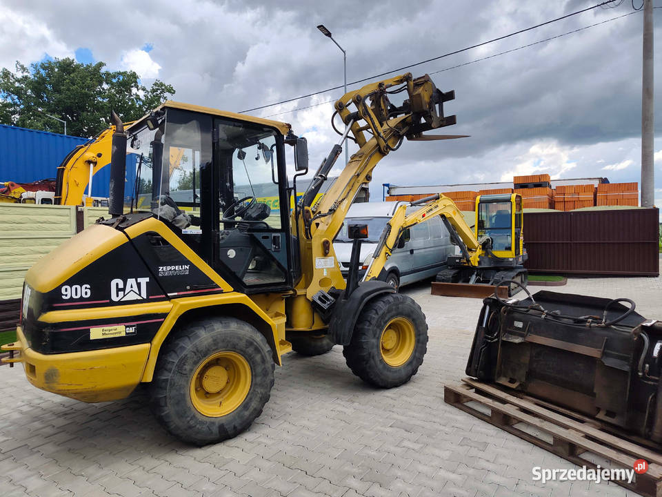 Ładowarka kołowa CAT 906 łyżka krokodyl widły Koparko ładowarki Motoryzacja Strzyżew