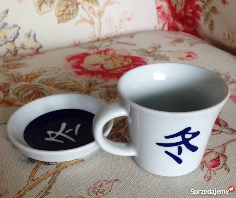 Filiżanka ze spodkiem porcelana zdobienia Katowice