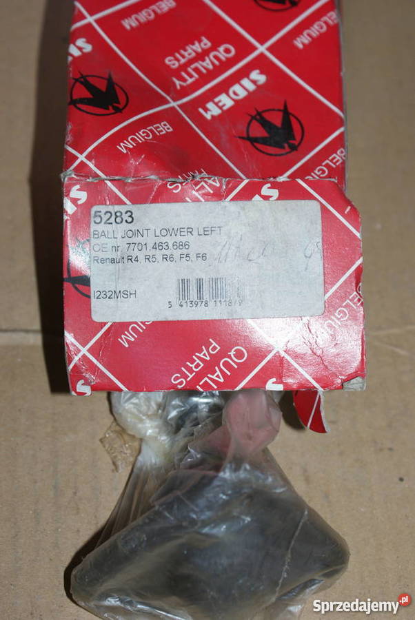 Sworzeń wahacza przód L dolny 126mm RENAULT 4 5 Białobrzegi