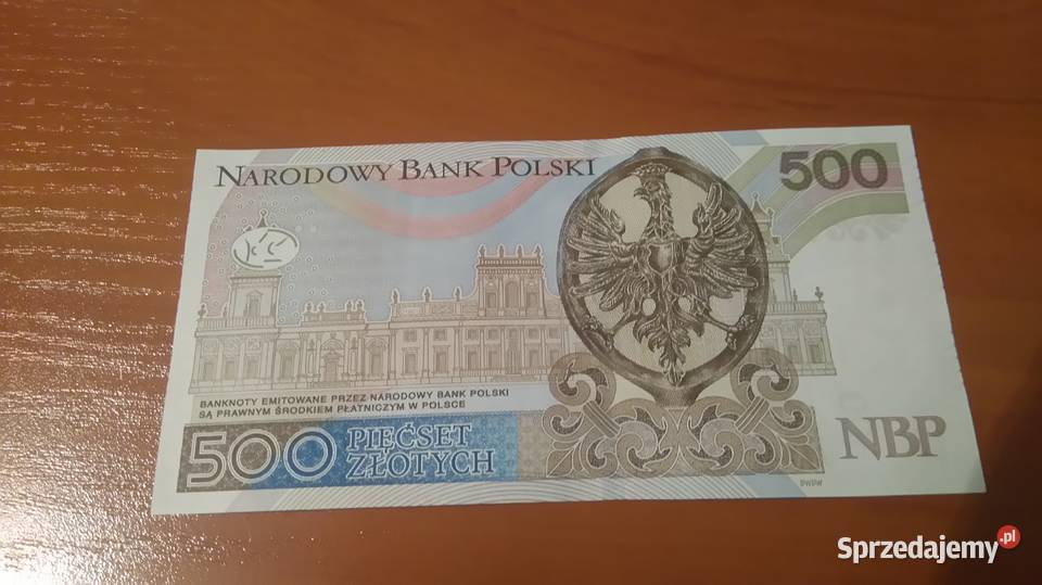 BANKNOT 500 Seria AA Stan Bankowy kolekcjonerski Bukowa