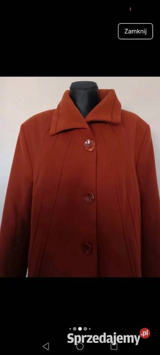 Płaszcz zimowy wełniany z kaszmirem oversize Krosno