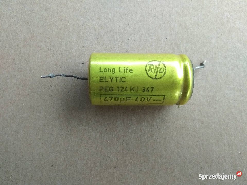 Kondensator osiowy Long Life 470uF 40V RIFA Elbląg