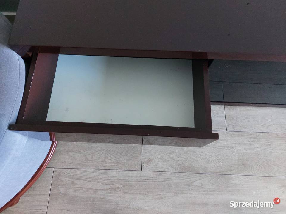Witryna z szafką pod telewizor ze stolikem Łomża