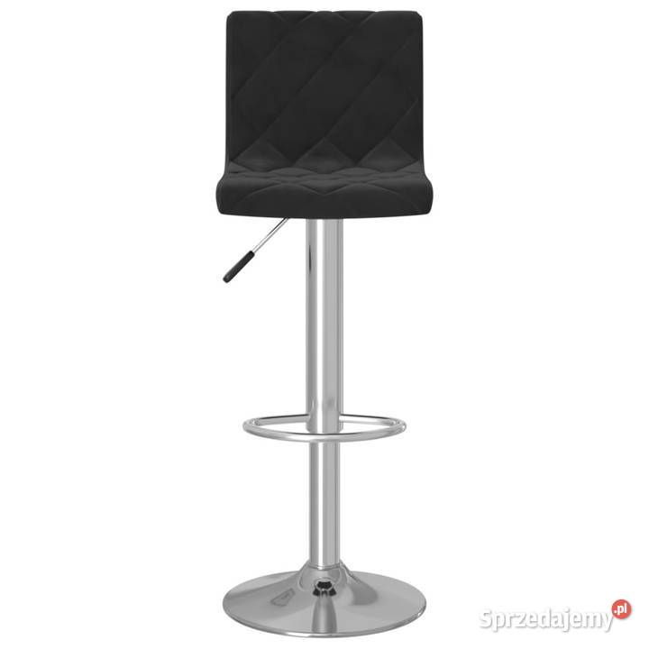 Stołki barowe 2 czarne obite aksamitem WM333684 Warszawa
