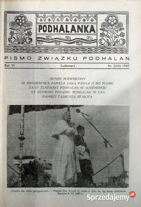 Podhalanka Pismo Związku Podhalan Ludźnierz Limanowa sprzedam