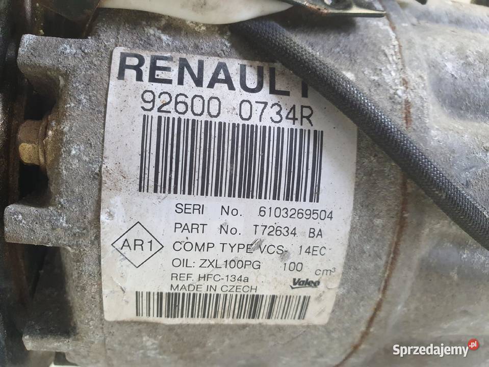 SPRĘŻARKA KLIMATYZACJI Renault Clio IV 09 TCe Chełm