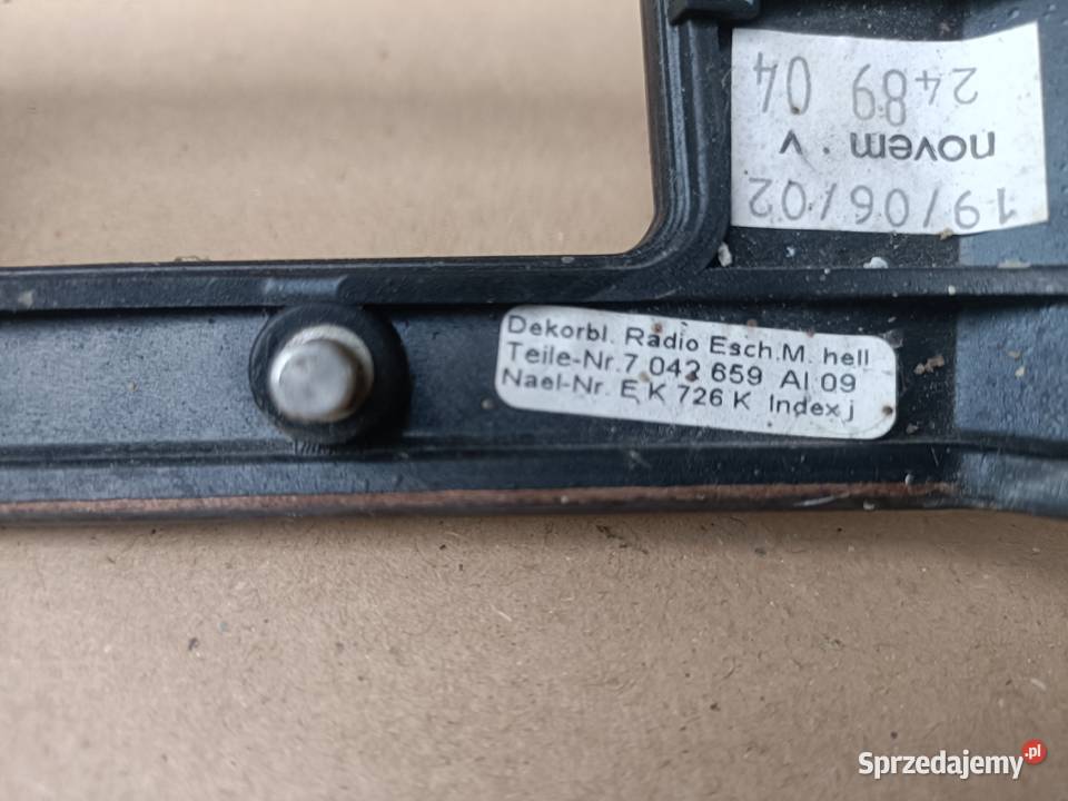 BMW 7 E65 Ramka Radia Dekor Kokpitu Drewno Drezdenko
