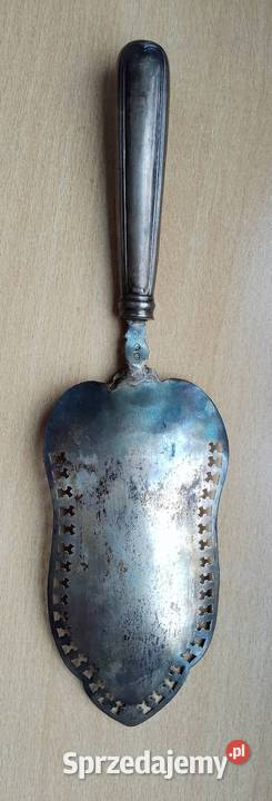 Srebrna Ażurowa łopatka do ciasta tortu lata 80 Nakło nad Notecią